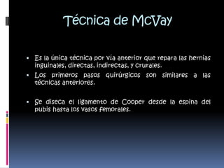 Mcvay Incision Hernias de la pared abdominal que se presentan | PDF