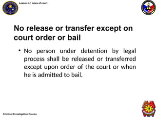 4.1 Rules of Court.ppt for criminology degree | PPT