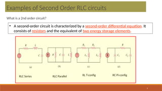 Second Order Example Step response of First order circuits with time response | PPTX