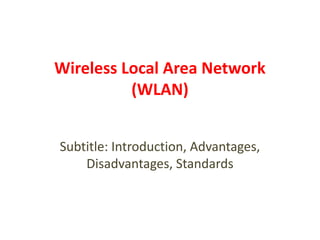 Wireless Local Area Network (WLAN) in Computer Network | PDF