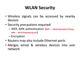 Wireless Local Area Network (WLAN) in Computer Network | PDF