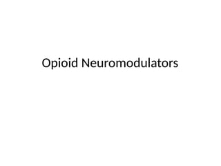 Opioid Neuromodulators
 