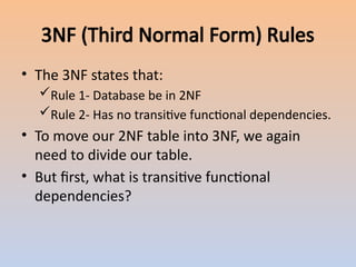 Database Normalization Concepts and Forms PPT | PPTX