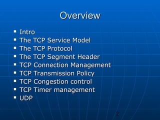 4.TransportLayer_TCP_UDP presentation in networking | PPT