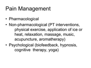 Principles of Medicine. Pain and its Management. | PDF