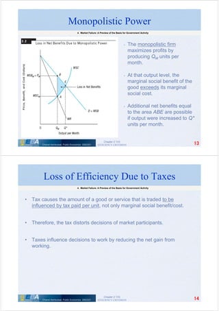 Understanding the Efficiency Criterion in Public Finance and Market ...