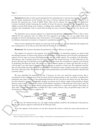 Operations Management: Fundamentals of Process Analysis and Capacity ...