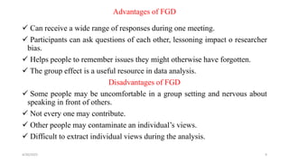 Comprehensive Guide to Questionnaires and Focus Group Discussions in ...