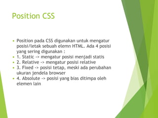 Comprehensive Guide to CSS Basics and Advanced Styling Techniques | PDF
