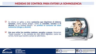 Medidas de Control para Fatiga y Somnolencia en el Trabajo y Conducción ...