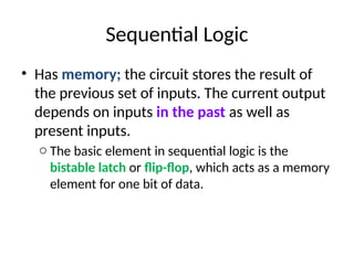 Comprehensive Overview of Flip-Flops and Sequential Logic Circuits | PPTX
