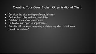 Kitchen Roles Guide Comprehensive Guide to Kitchen Hierarchy and Organizational Charts in ...