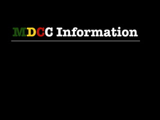MDCC Information
 