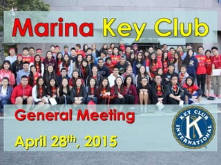 General Meeting
April 28th, 2015
 