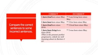 4 2 present perfect with since and for | PPTX