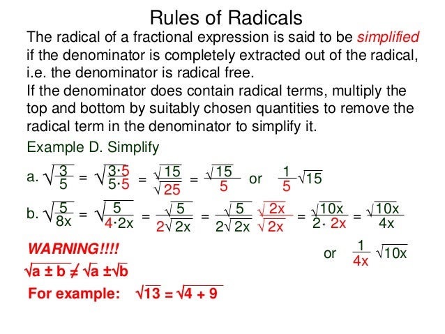 assignment 2.law of radicals