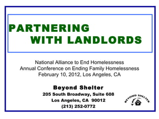 4.2 Partnering with Landlords