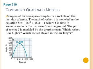 Page 210
 COMPARING QUADRATIC MODELS
 
 