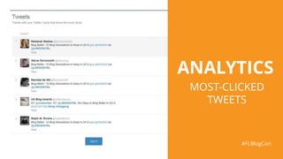 ANALYTICS
#FLBlogCon
MOST-CLICKED
TWEETS
 