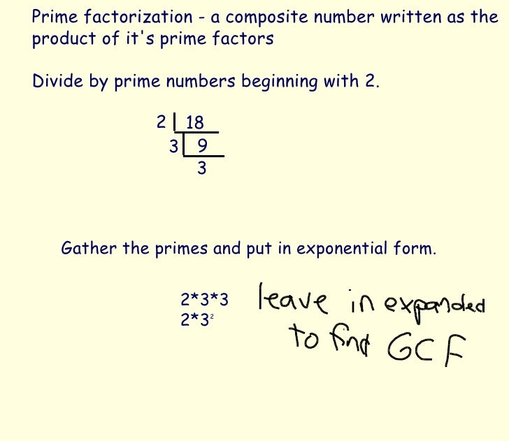 Primes & Composites, GCF