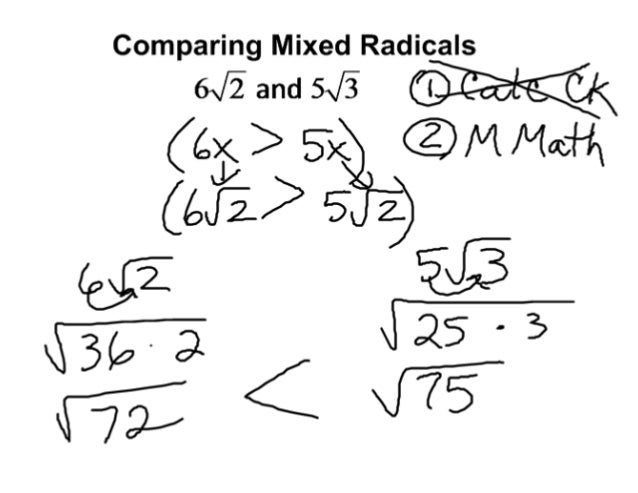4.3 simplify radical notes