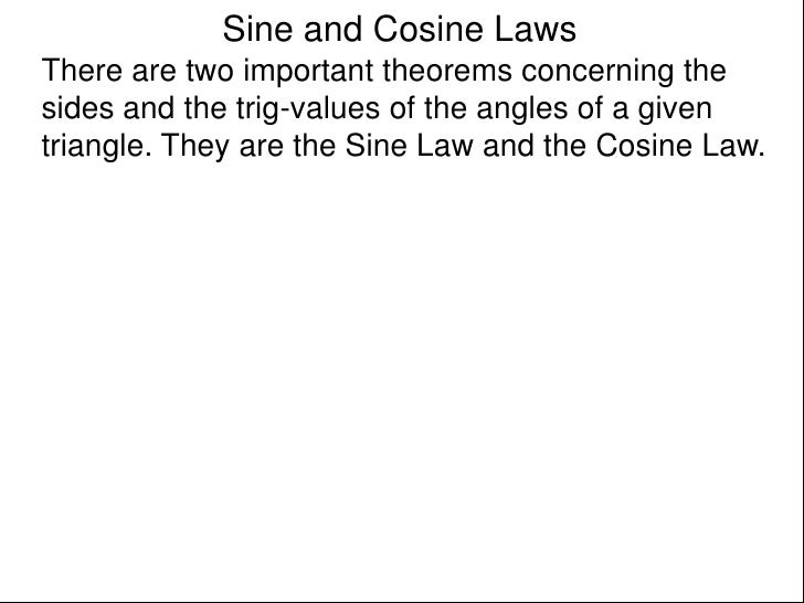 trig laws
