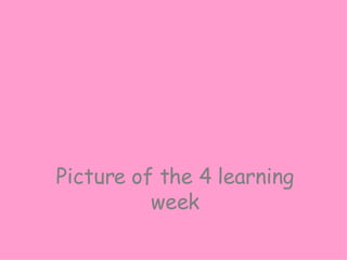 Picture of the 4 learning week 