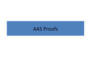 AAS Proofs
 