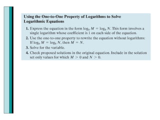 4 4 Exponential And Logarithmic Equations | PPT