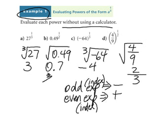 4.4 Fractional Exponents notes