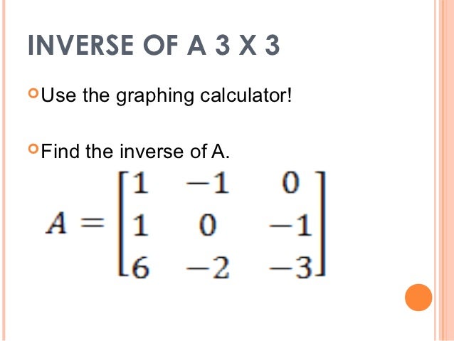 calculator multiplicative the inverse 4.4 Identity Inverse Matrices and