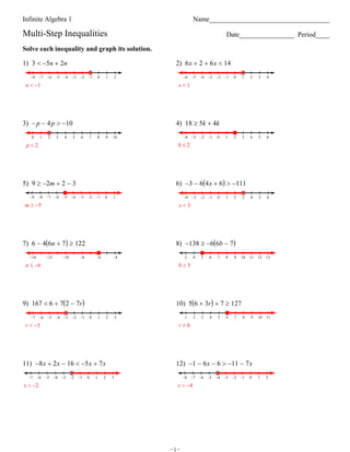 4.4 multi step inequalities | PDF