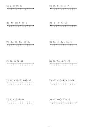 4.4 multi step inequalities | PDF