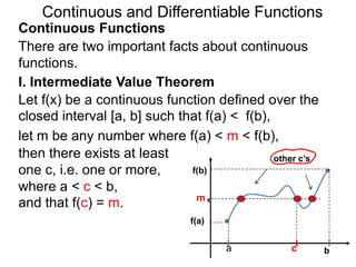 Continuous Differentiable 4.5 continuous functions and differentiable functions | PPTX