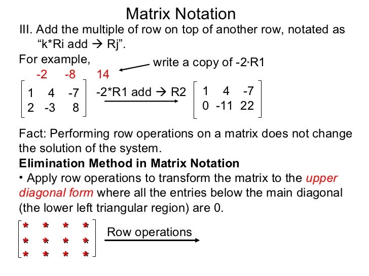 4.5 matrix notation