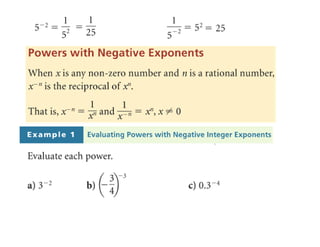 4.5 negative exponents