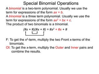 4 5special binomial operations | PPTX