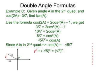 t4 sum and double half-angle formulas | PPTX