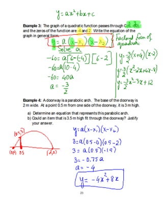 4.6 analyzing the quadratics 24th sept