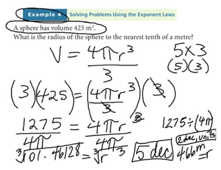4.6 Exponent Laws Review notes 3