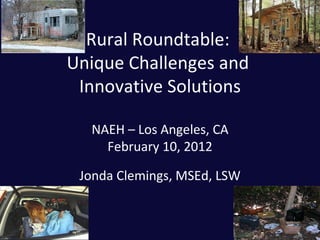4.6 Rural Roundtable: Unique Challenges and Innovative Solutions