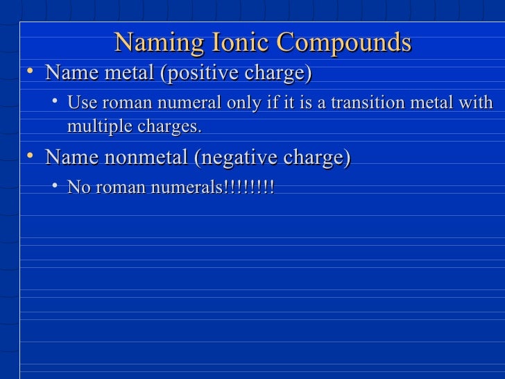 How To Name Ionic Compounds With Roman Numerals - How to Wiki 89