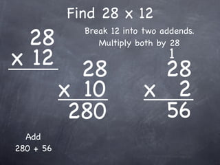 4-7 Multiplying by One-Digit and Two-Digit Numbers | KEY