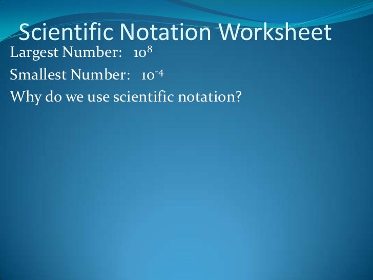 4.8 scientific notation ordering numbers - 1