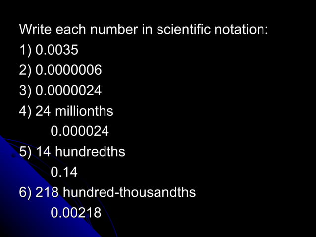 4.8 scientific notation small numbers - 1 | PPT
