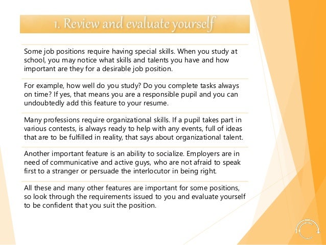 8 simple steps to build a resume when still in school