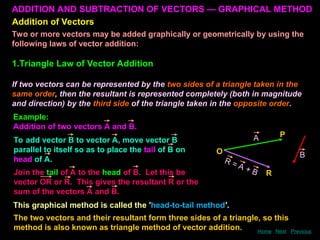 4-a-motion-in-a-plane-and-vectors.ppt for physics class 11 | PPT
