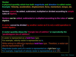 4-a-motion-in-a-plane-and-vectors.ppt for physics class 11 | PPT