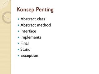 4 abstract class, interface | PPT
