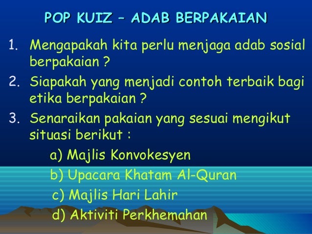 4 adab berpakaian